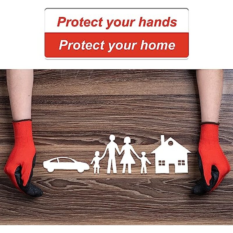 Polyester Liner Latex Safety Work Gloves Manufacturer - Red Anti-slip Coating Construction Garden Hand General Protective