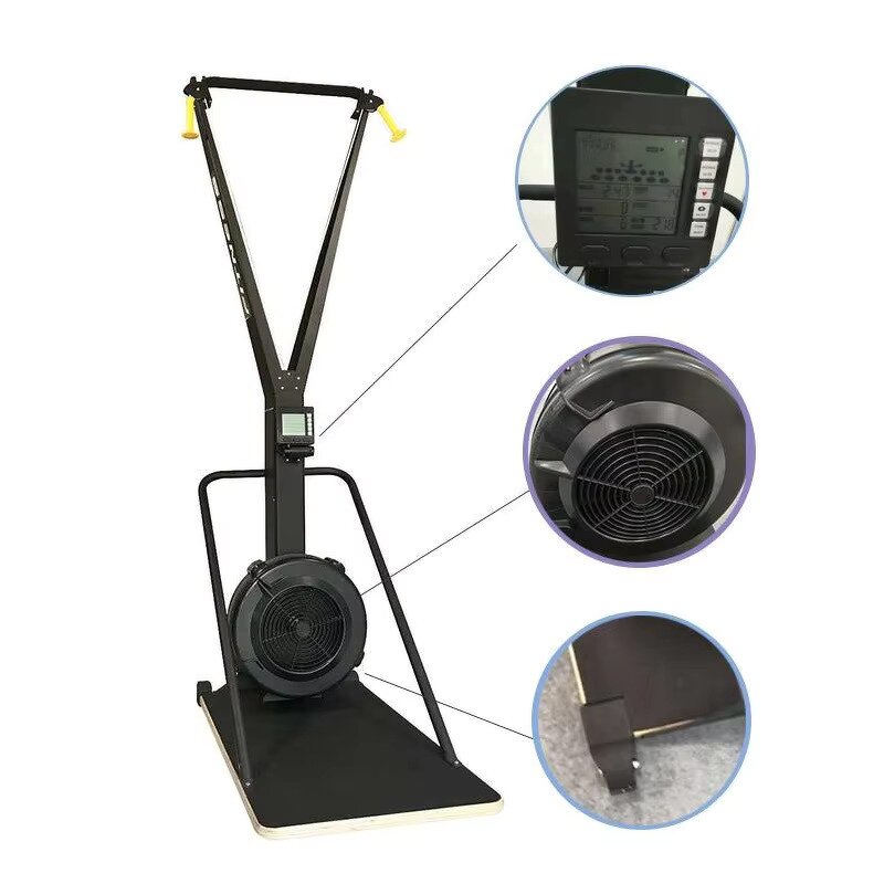 Ski Erg Machine Manufacturer - Black Indoor Strength Training Home Fitness Gym Aerobic Wind Resistance with LED Display