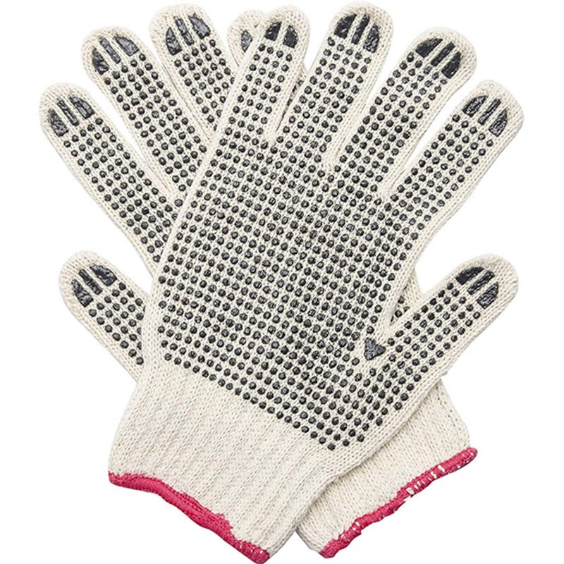 Cotton Work Glove Manufacturer - Wholesale Great Insulating Liner with Mini PVC Dot Standard Weight Natural
