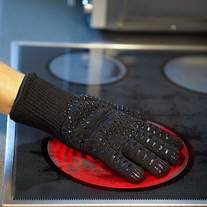 Barbeque Oven Mitts Manufacturer - Custom Logo Heat Resistant Kitchen Roasted Chestnut Gloves