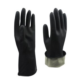 Latex Rubber Hand Gloves Manufacturer - Cheap Industrial Waterproof Dishwashing Household Cleaning Protective Safety Black Long
