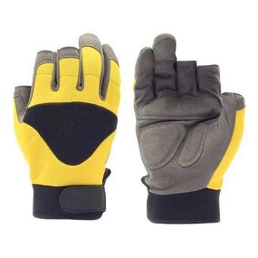 Anti Vibration Carpenter Gloves Manufacturer - High Dexterity 3 Fingerless Work Safety