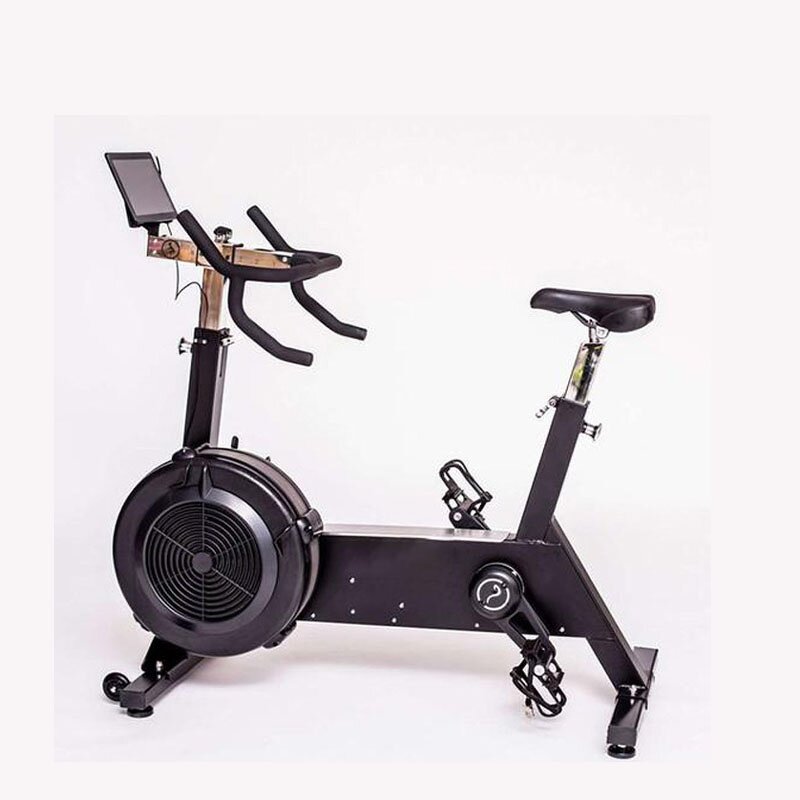 Magnetic Stationary Bike Manufacturer - Smart APP Supported Indoor Wind Resistance Fitness with Tablet Mount & Comfortable Seat