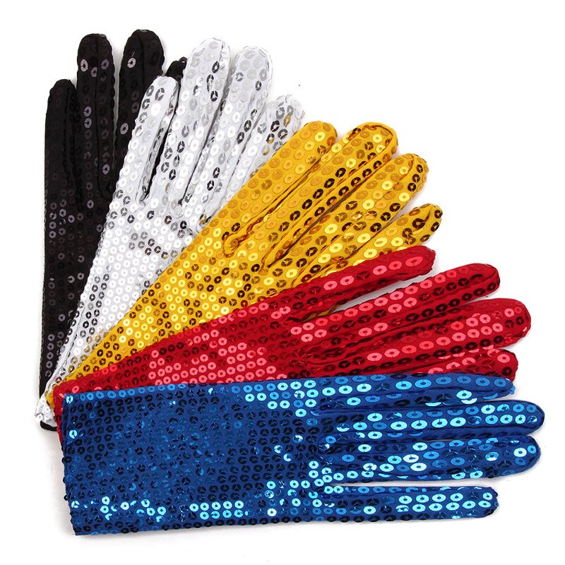 Kids Sequin Dance Gloves Manufacturer - Glitter Rave Costume Silver Sparkling Teenage for Party Show Cosplay