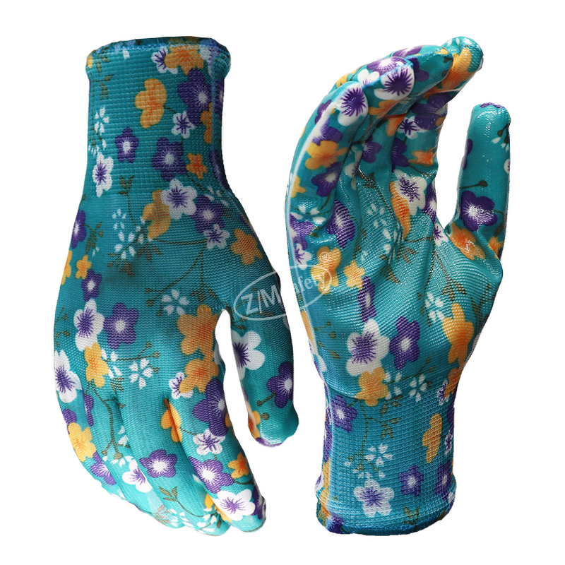 Transparent Gardening Gloves Manufacturer - Breathable Wear Resistant Waterproof Smooth Nitrile Coated for Children