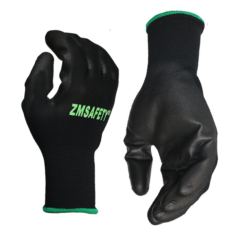 Seamless Knitted Work Gloves Manufacturer - Customized Body Guard Safety Gear Touchscreen PU Coated