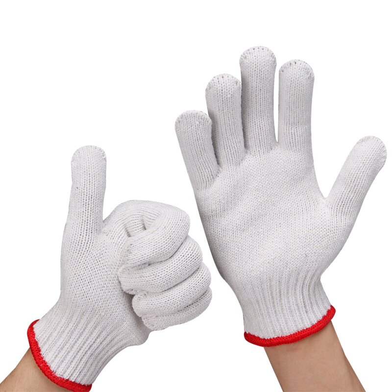 Cotton Work Gloves Manufacturer - Good Price High Quality White 100% Labor Protection Warm Industrial