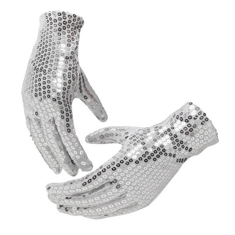 Sequin Dance Gloves Manufacturer - Kids Adult Shiny Costume Silver Sparkling for Dress up Party Halloween Christmas