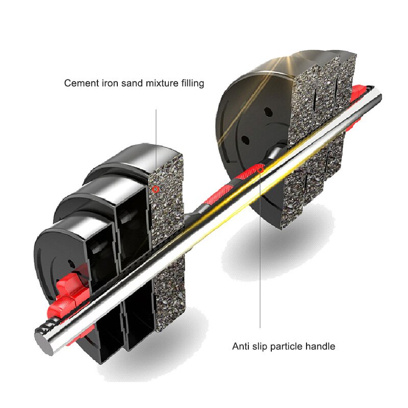 Adjustable Dumbbell Sets Manufacturer - Gym Equipment 10-40KG Fitness Body Building Cement Strength Training for Men Women