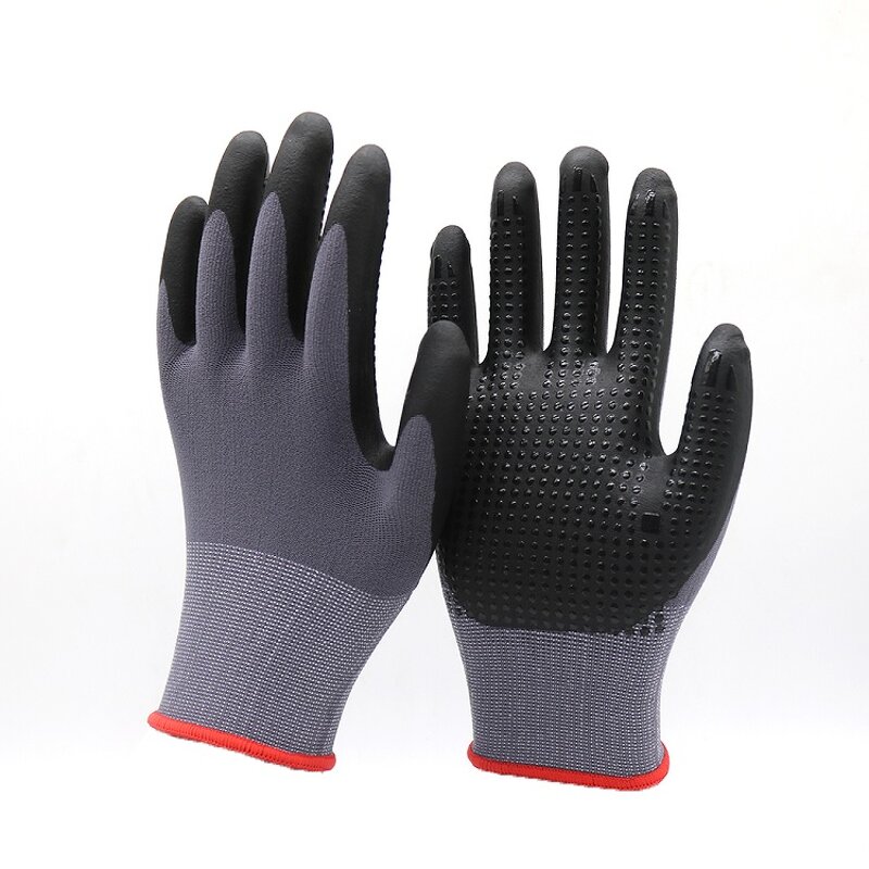Micro Foam Nitrile Coated Gloves Manufacturer - 15G Nylon Spandex Soft Guantes De Seguridad
