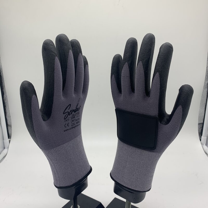 Foam Nitrile Work Gloves Manufacturer - Factory Wholesale Lightweight Industrial Safety 15 Gauge Nylon Spandex Palm Coated Breathable