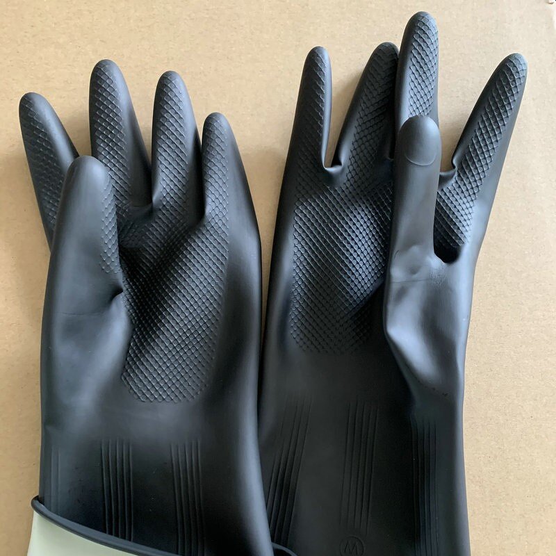 Latex Rubber Hand Gloves Manufacturer - Cheap Industrial Waterproof Dishwashing Household Cleaning Protective Safety Black Long
