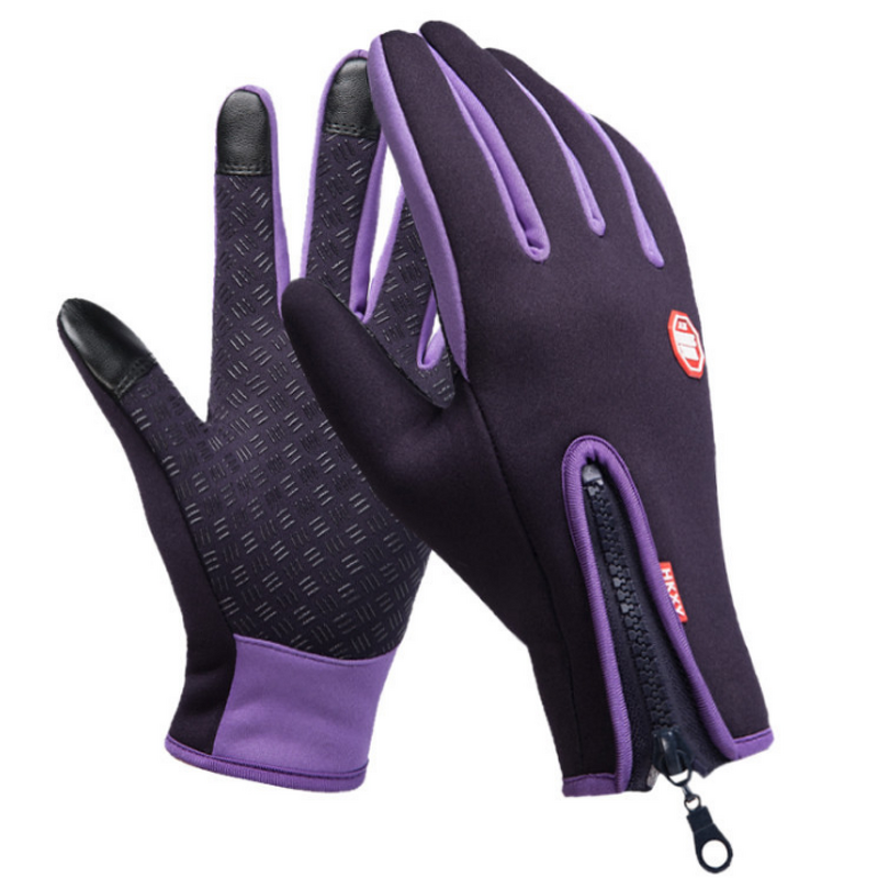 Winter Waterproof Motorcycle Gloves Manufacturer - Full Finger Warm Motorbike Zipper Touch Screen Cycling