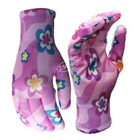 Polyester Liner Nitrile Coated Gardening Gloves Manufacturer - Ladies Gardening Work