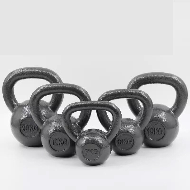 Cast Iron Kettlebell Manufacturer - High Quality Solid Finish Wide Handle Grip Weight Training for Home Workout Gym Fitness 6-20KG