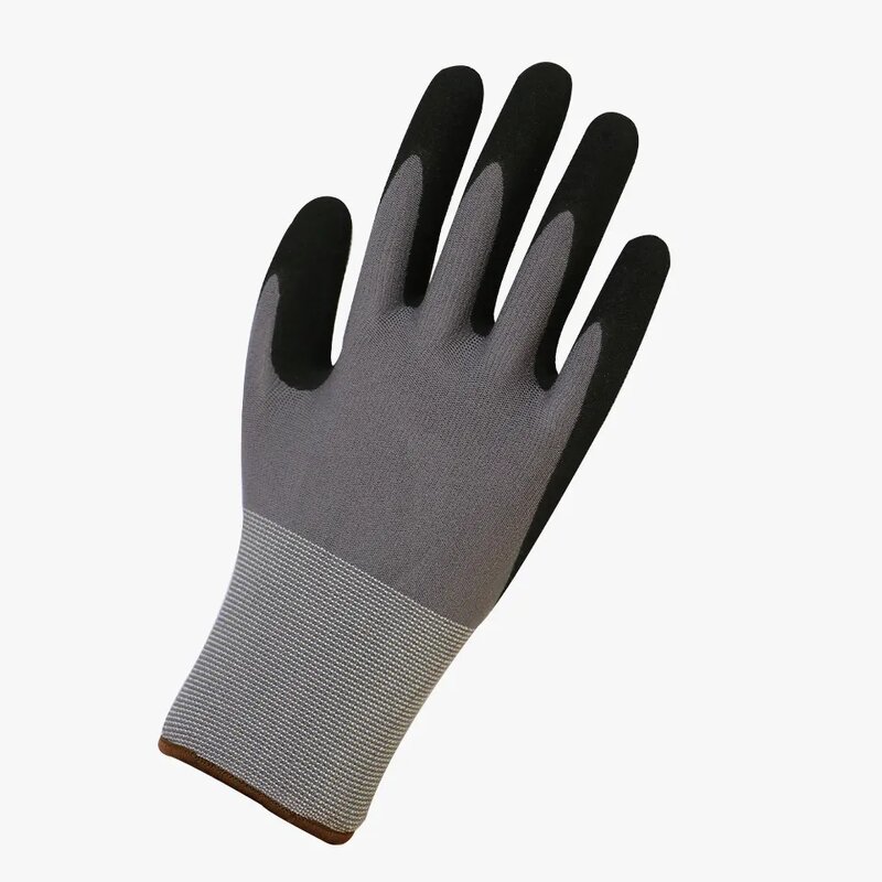 Sandy Nitrile Work Safety Gloves Manufacturer - Good Flex 15 Gauge Nylon Spandex Palm Coated Finish