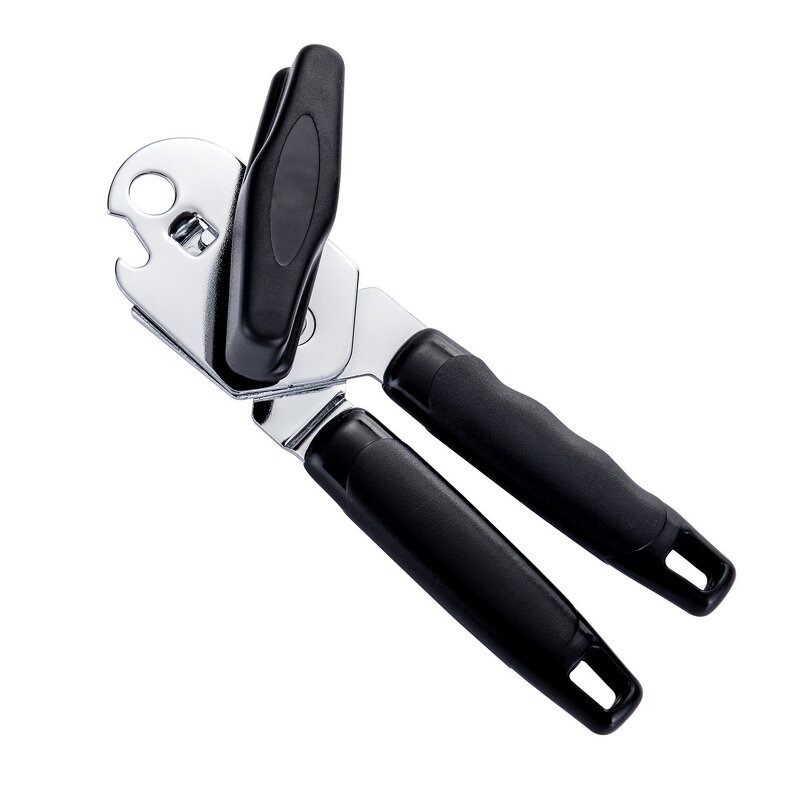 Stainless Steel Hand Held Can Opener Manufacturer - Durable Good Grip Black Bottle Cap Opener