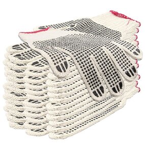 Cotton Work Glove Manufacturer - Wholesale Great Insulating Liner with Mini PVC Dot Standard Weight Natural