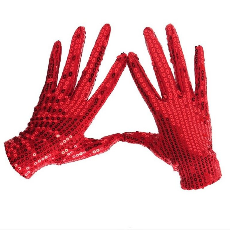 Kids Sequin Dance Gloves Manufacturer - Glitter Rave Costume Silver Sparkling Teenage for Party Show Cosplay