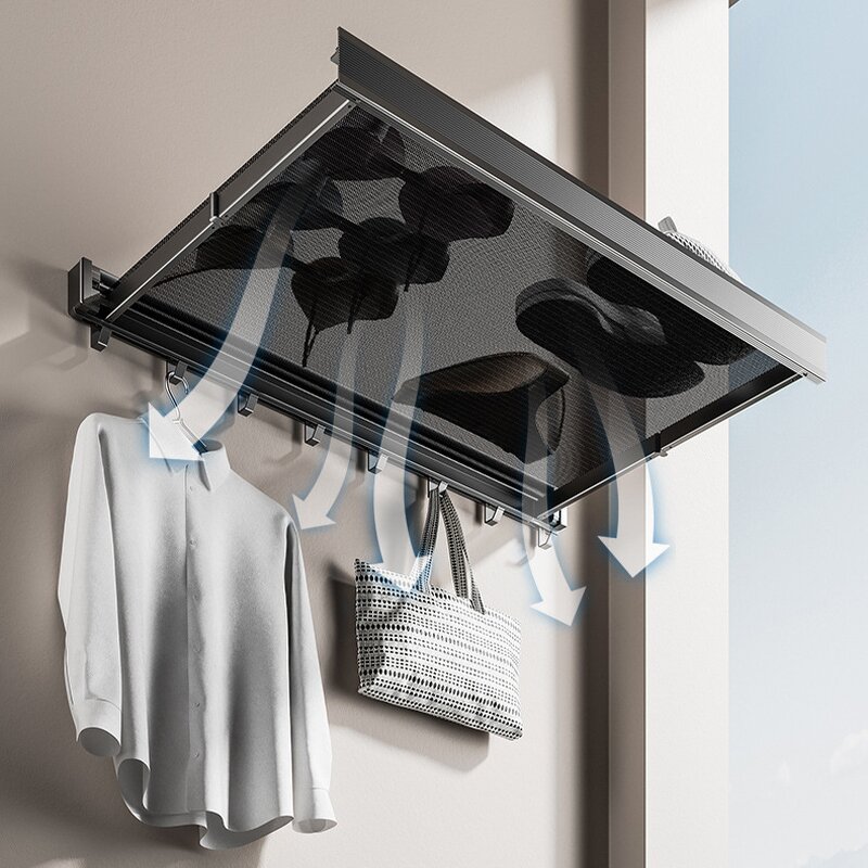 Wall Mounted Drying Rack Manufacturer - Folding to Dry Clothes Shoes Bag Hat Makeup Brush