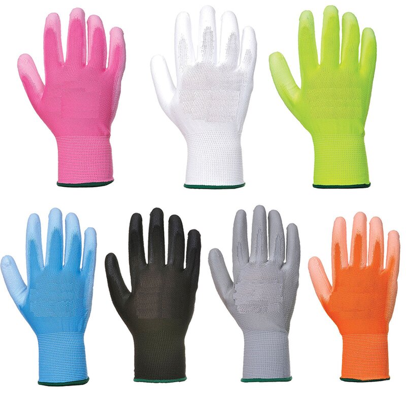 PU Coated Assembly Work Gloves Manufacturer - Safety Products Nylon with Polyurethane Coating for Touchscreen Work