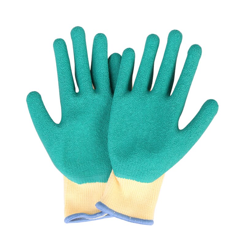 Latex Work Gloves Manufacturer - ZMSAFETY 10G Oil Resistant Wrinkle Rubber Coated Antiskid Eldiven Abrasion Safety Hand