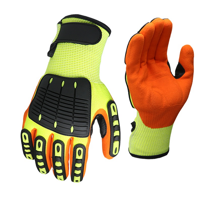 Impact Resistant Safety Gloves Manufacturer - Custom Drilling Oilfield Working Heavy Duty Level 5 Cut Protection & High Impact
