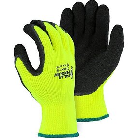 Acrylic Liner Latex Winter Gloves Manufacturer - ZM Green Thermal for Men Cold Resistant Safety Working