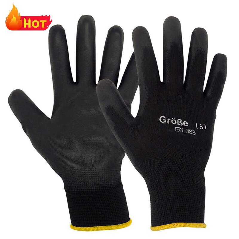 PU Coated Assembly Work Gloves Manufacturer - Safety Products Nylon with Polyurethane Coating for Touchscreen Work