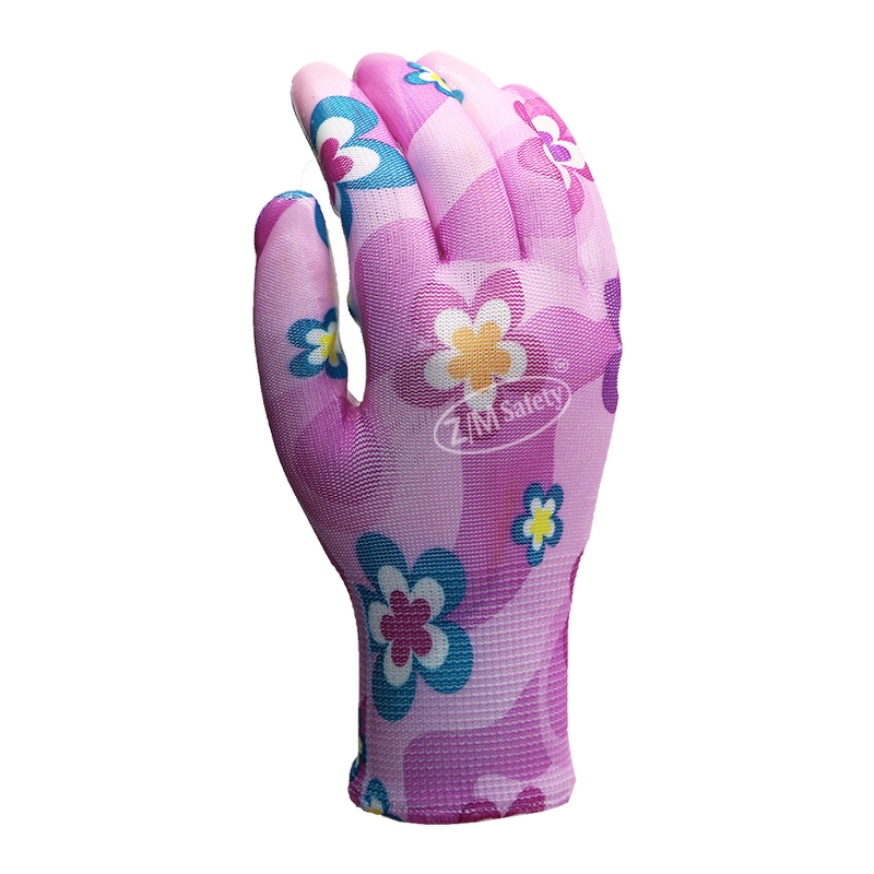 Polyester Liner Nitrile Coated Gardening Gloves Manufacturer - Ladies Gardening Work