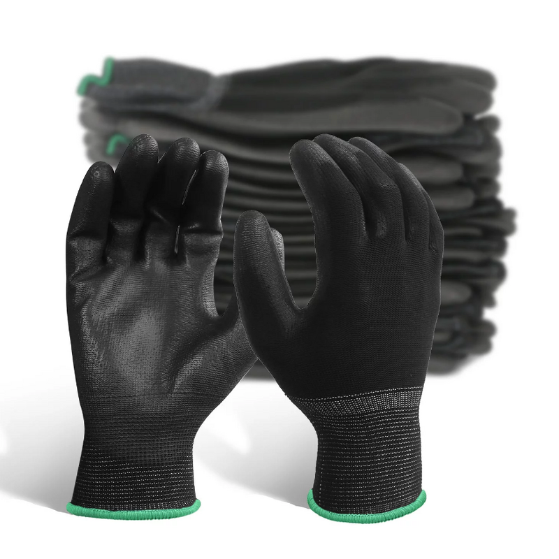 PU Coated Assembly Work Gloves Manufacturer - Safety Products Nylon with Polyurethane Coating for Touchscreen Work
