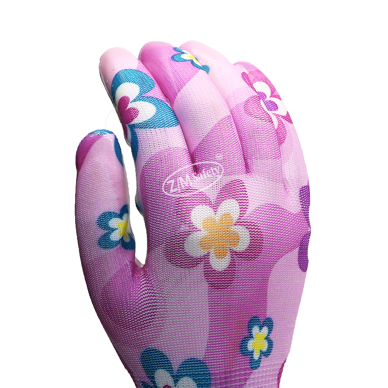 Polyester Liner Nitrile Coated Gardening Gloves Manufacturer - Ladies Gardening Work