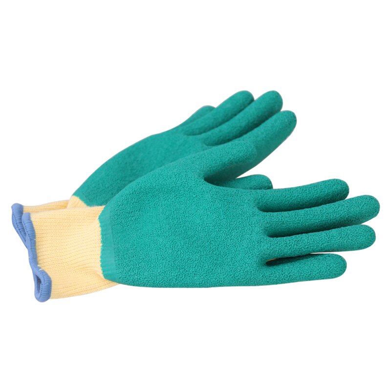 Latex Work Gloves Manufacturer - ZMSAFETY 10G Oil Resistant Wrinkle Rubber Coated Antiskid Eldiven Abrasion Safety Hand
