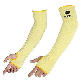 Aramid Anti-cut Arm Sleeves Manufacturer - Slash Proof Protection with Thumb Slot Level 5 Cut Resistant