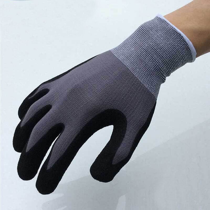 Nylon Spandex Work Gloves Manufacturer - ZMSAFETY 15 Gauge Wrapped PU Palm Coated Safety Working Maxiflex Ultimate