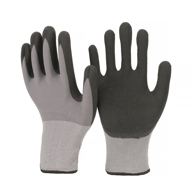 Nylon Spandex Work Gloves Manufacturer - ZMSAFETY 15 Gauge Wrapped PU Palm Coated Safety Working Maxiflex Ultimate