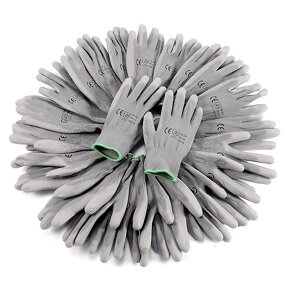 Anti Static PU Coated Gloves Manufacturer - Breathable Working Hand Job CE Certified Nylon Palm Coated