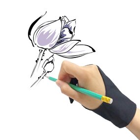 Artist Tablet Drawing Glove Manufacturer - Light Box Graphic Tablet Pen Display 2 Finger Black Guante Dibujo