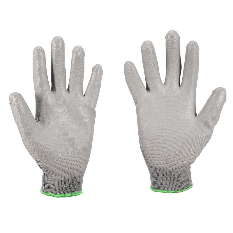 Anti Static PU Coated Gloves Manufacturer - Breathable Working Hand Job CE Certified Nylon Palm Coated