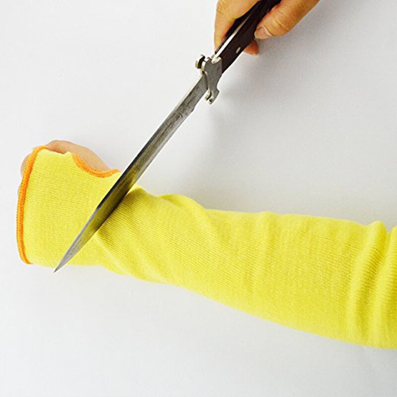 Aramid Anti-cut Arm Sleeves Manufacturer - Slash Proof Protection with Thumb Slot Level 5 Cut Resistant