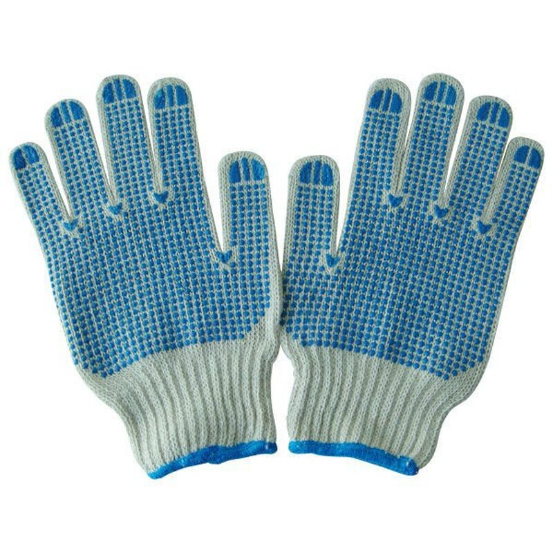 Cotton Work Glove Manufacturer - Wholesale Great Insulating Liner with Mini PVC Dot Standard Weight Natural