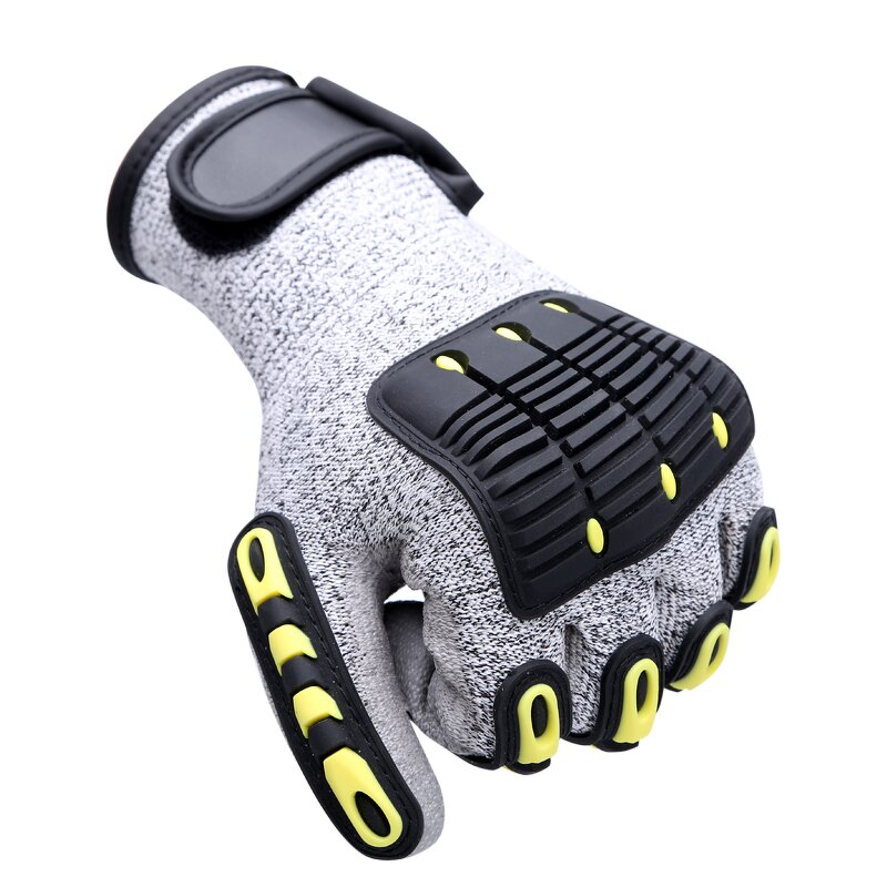 High Impact Rope Rescue Work Gloves Manufacturer - Good Quality Mechanic Antivibration Knuckle Protect