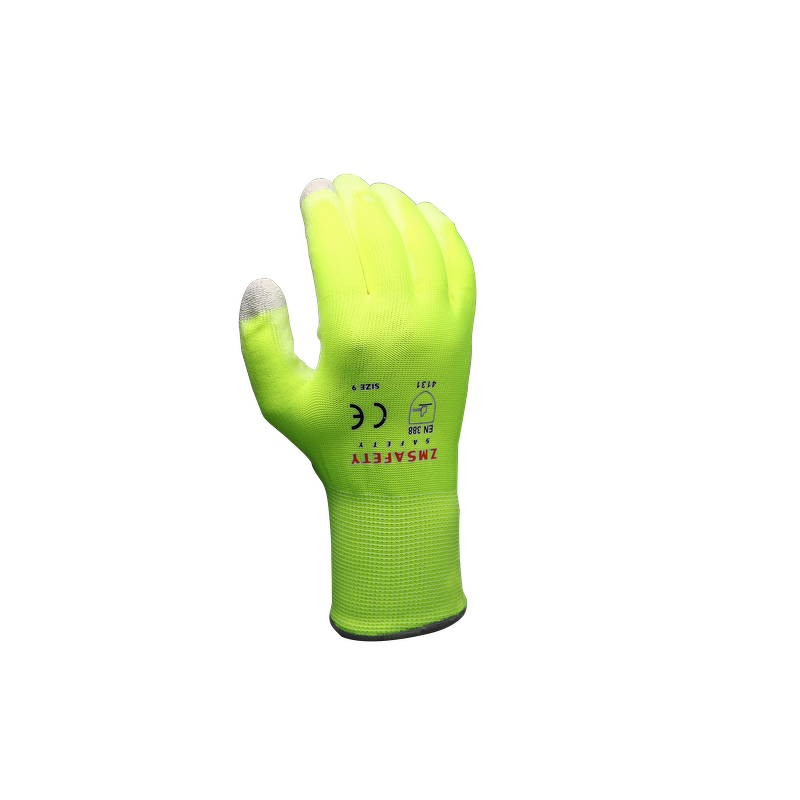 Seamless Knitted Work Gloves Manufacturer - Customized Body Guard Safety Gear Touchscreen PU Coated
