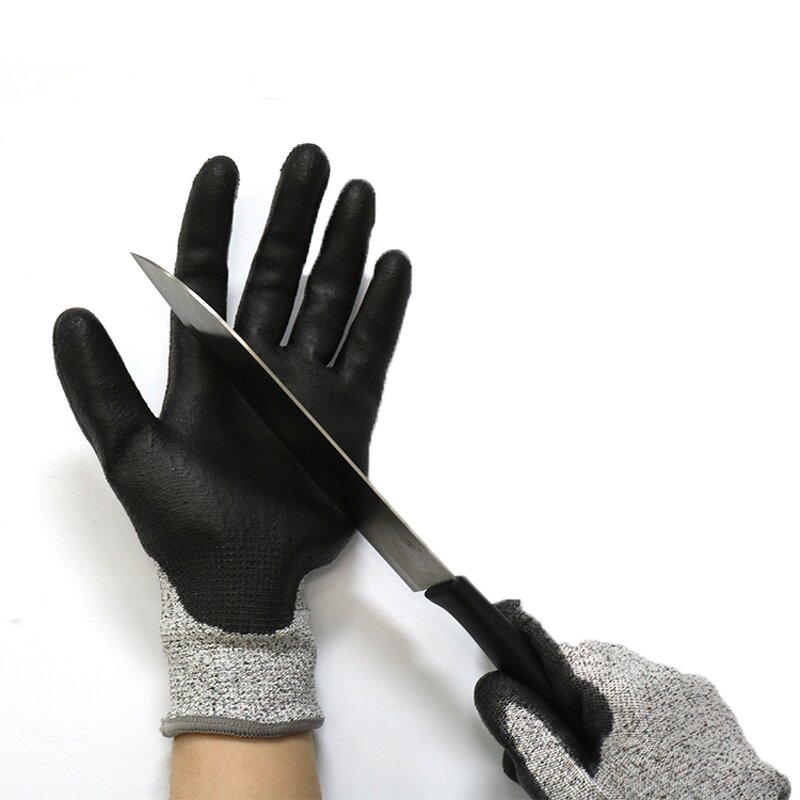 Cut Resistant Anti-cut Gloves Manufacturer - Level 5 PU Coated Industrial Safety Work
