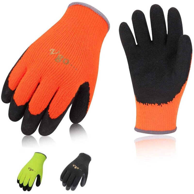 Acrylic Liner Latex Winter Gloves Manufacturer - ZM Green Thermal for Men Cold Resistant Safety Working