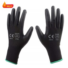 PU Work Gloves Manufacturer - Personal Protective Equipment CE EN388 4131X for Electronics Assembly Warehouse Gardening