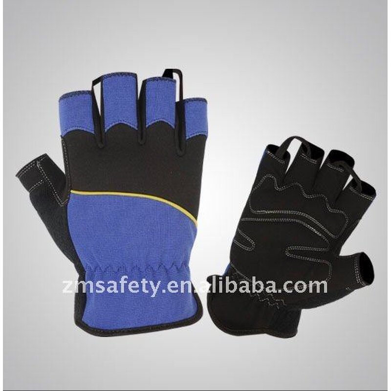 Anti Vibration Carpenter Gloves Manufacturer - High Dexterity 3 Fingerless Work Safety