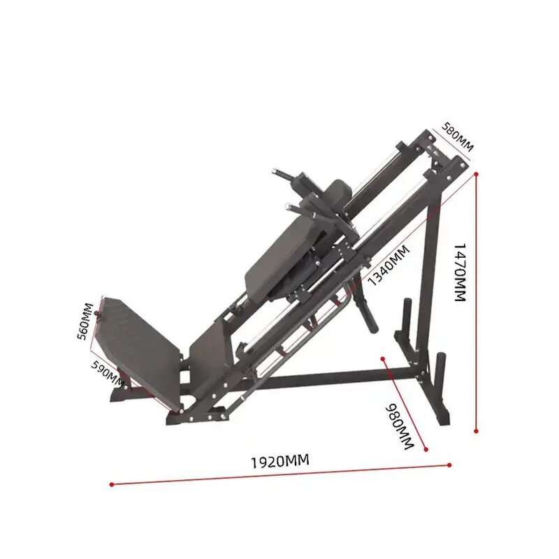 Leg Press Machine Manufacturer - Gym Equipment Seated Hip Leg Strength Training Reverse Pedal Dual Function Squat