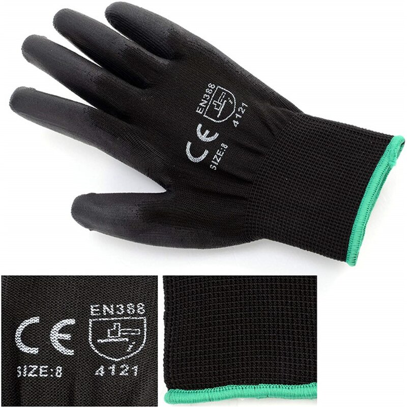 Breathable Metal Detecting Gloves Manufacturer - HY PU Palm Coated Finger Sensitivity
