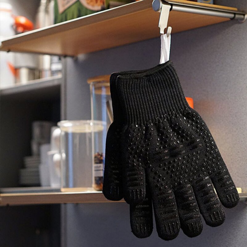 Barbeque Oven Mitts Manufacturer - Custom Logo Heat Resistant Kitchen Roasted Chestnut Gloves